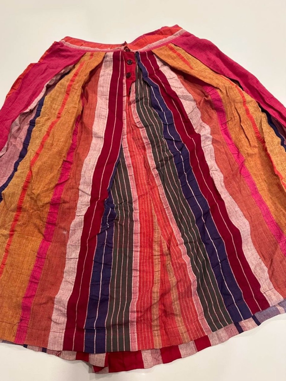 100% cotton rainbow skirt midi small